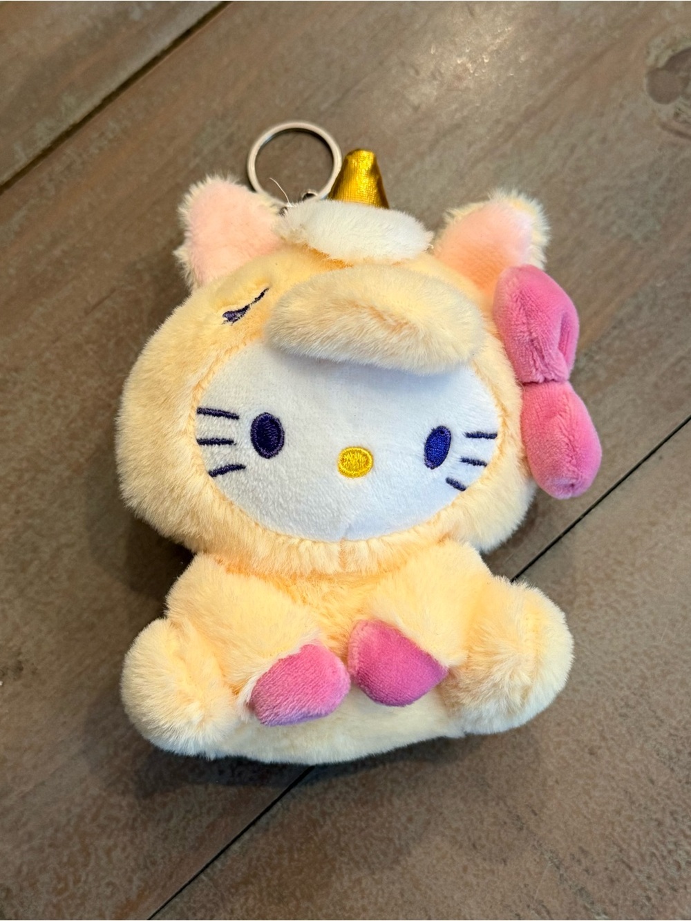 GUND Sanrio Hello Kitty Unicorn Plush Keychain Bag Tag